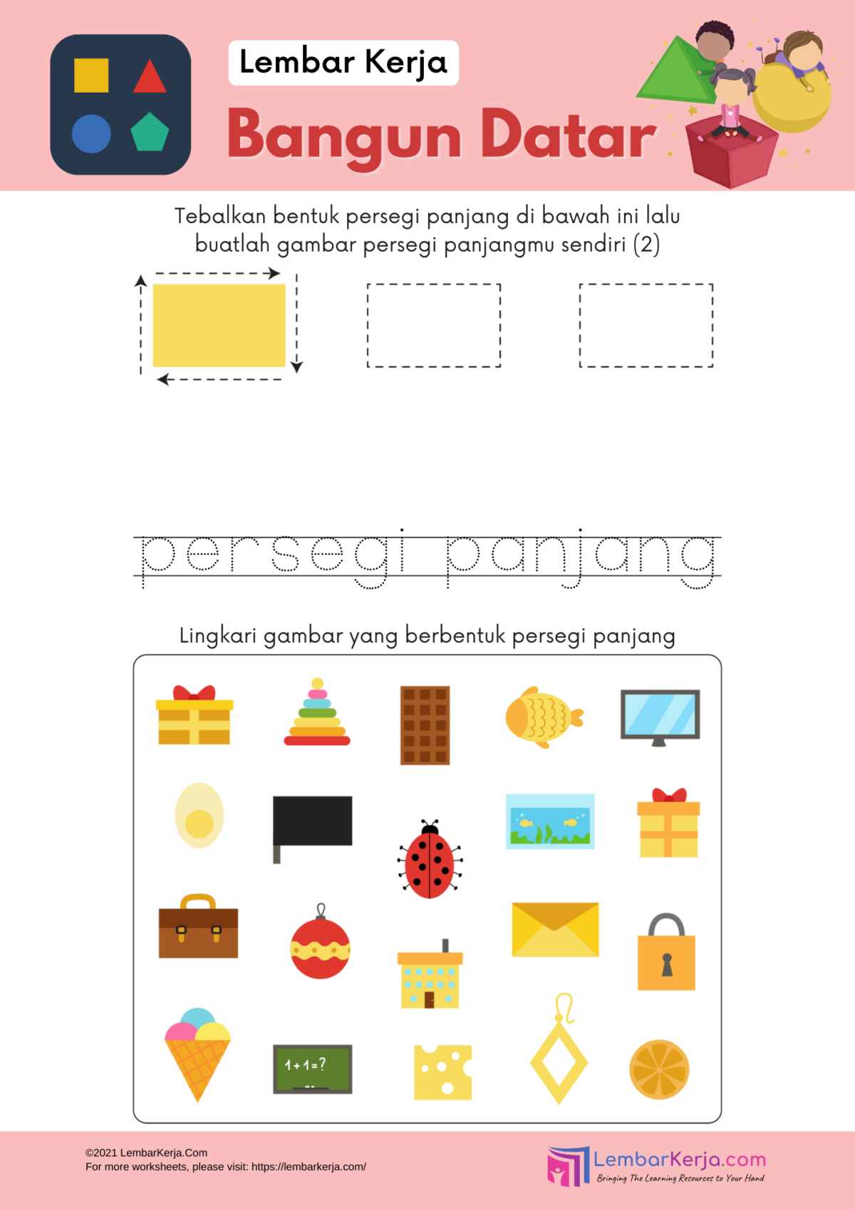 Bangun Datar: Persegi Panjang - LembarKerja.Com