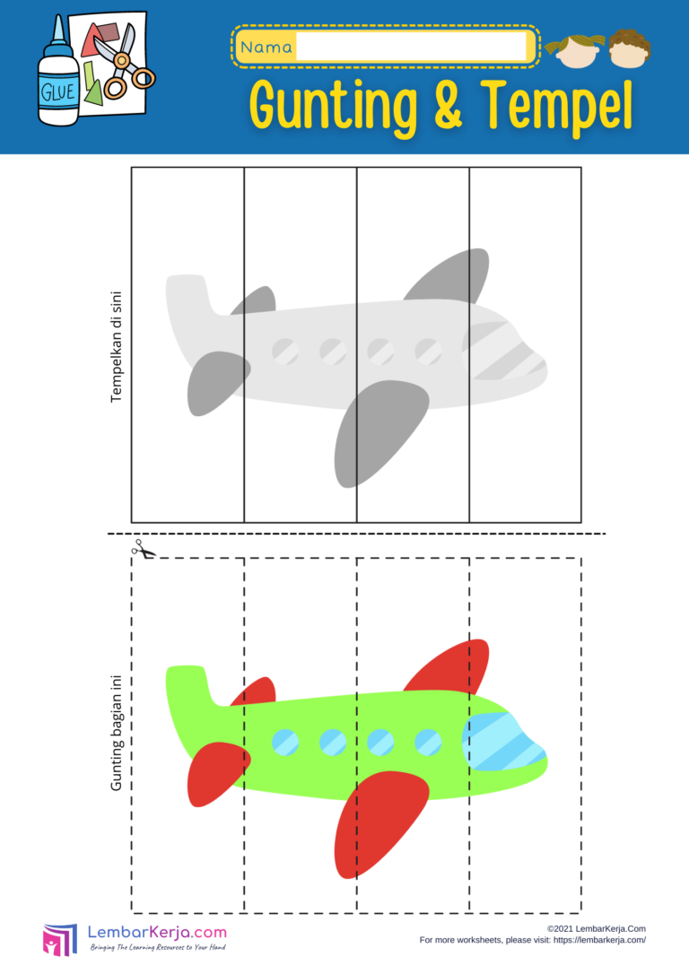 worksheet gunting tempel – LembarKerja.Com