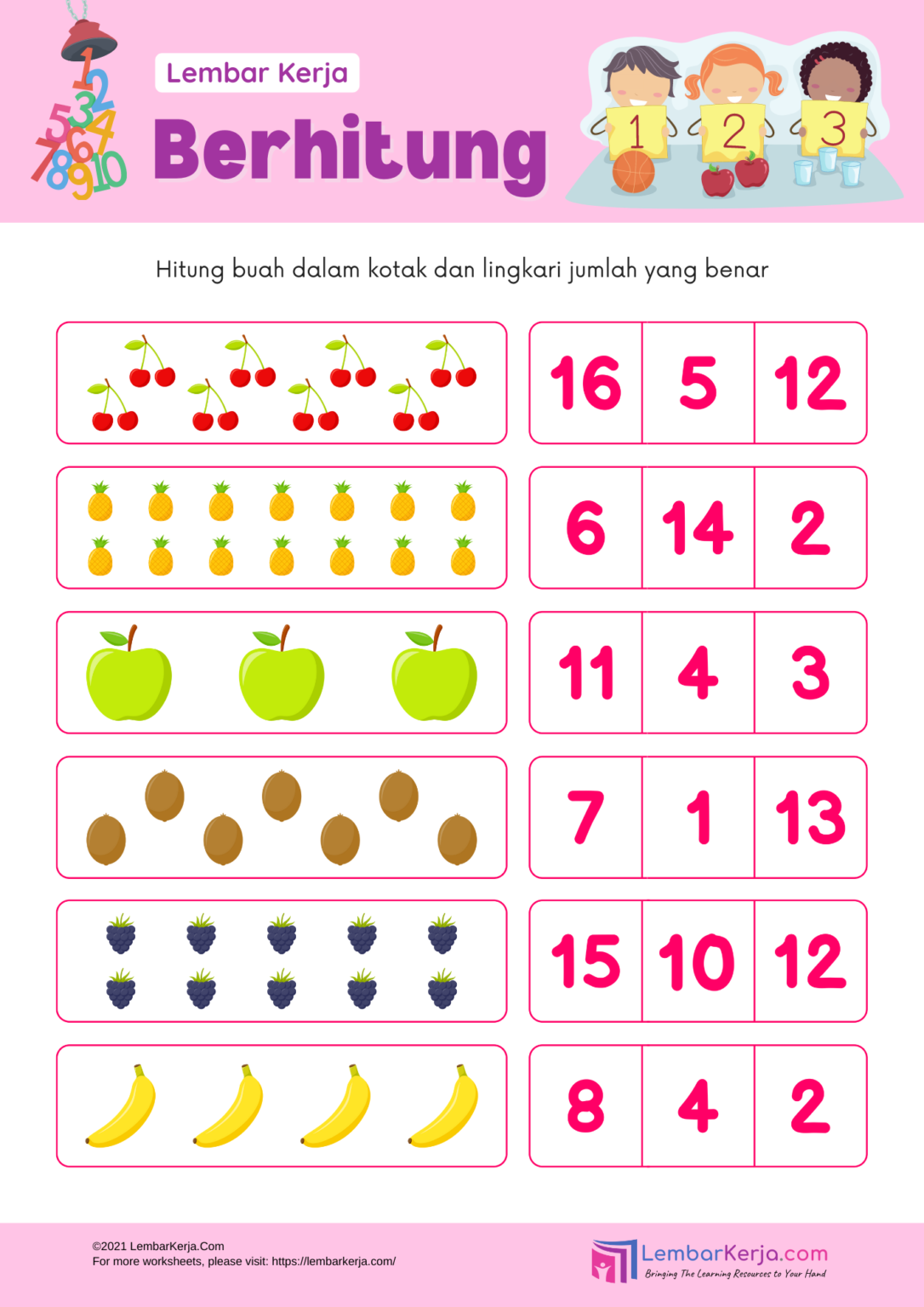 Worksheet Angka – LembarKerja.Com