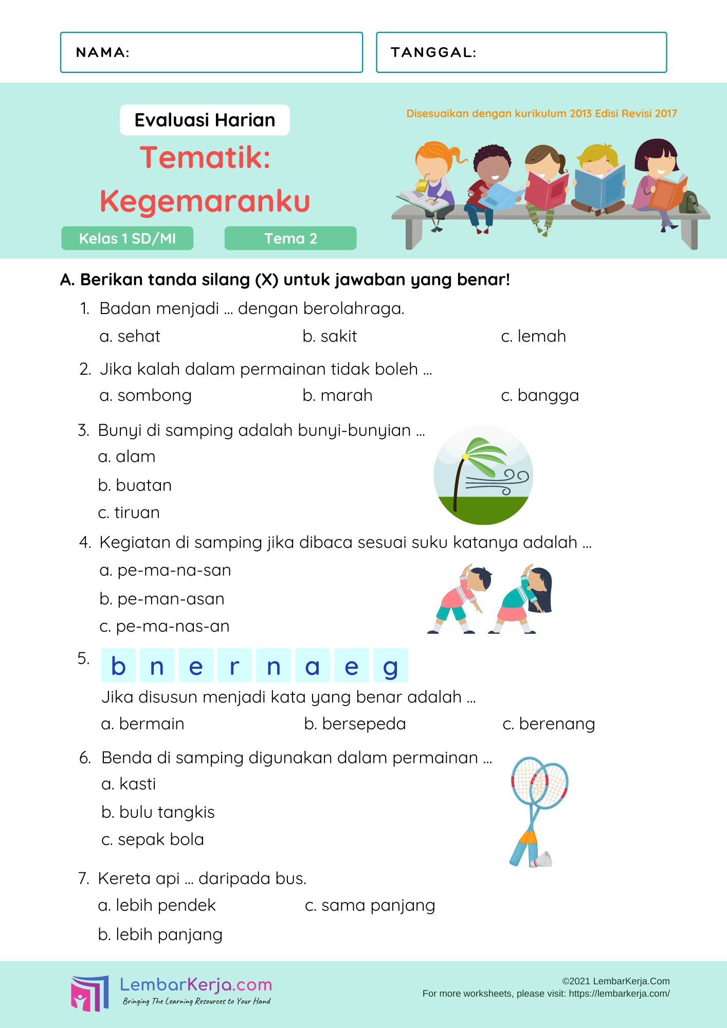 Mencari Perbedaan: Kendaraan – LembarKerja.Com