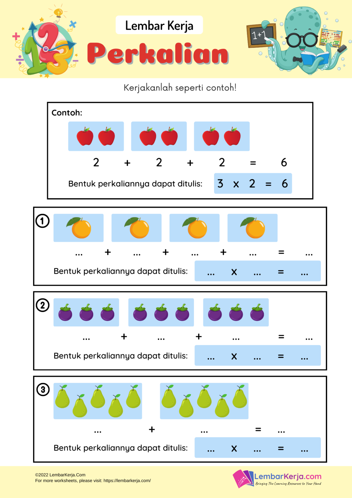 Penjumlahan Berulang Perkalian 1 Lembarkerjacom 3384