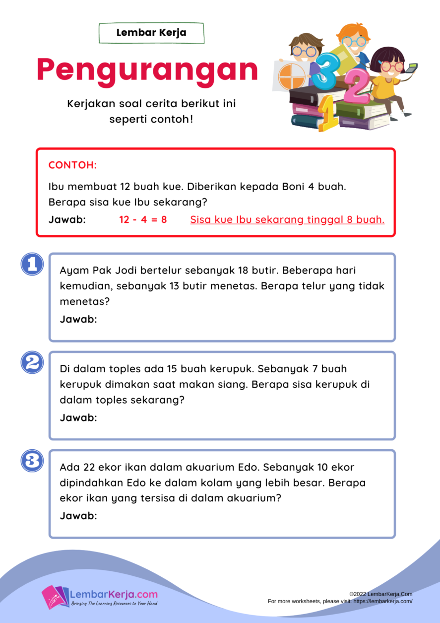 Lembar Kerja Pengurangan